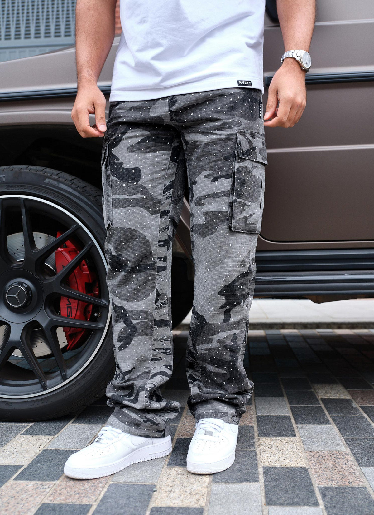 Vintage Flare VVS Cargos - Black Camo