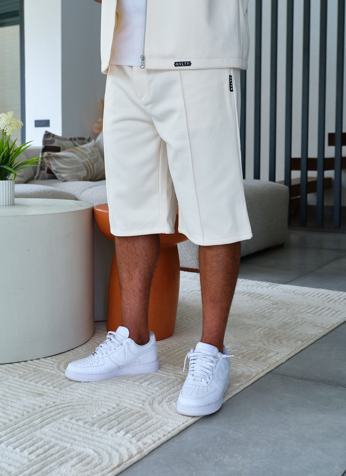 Twill Pleat Shorts - Ivory
