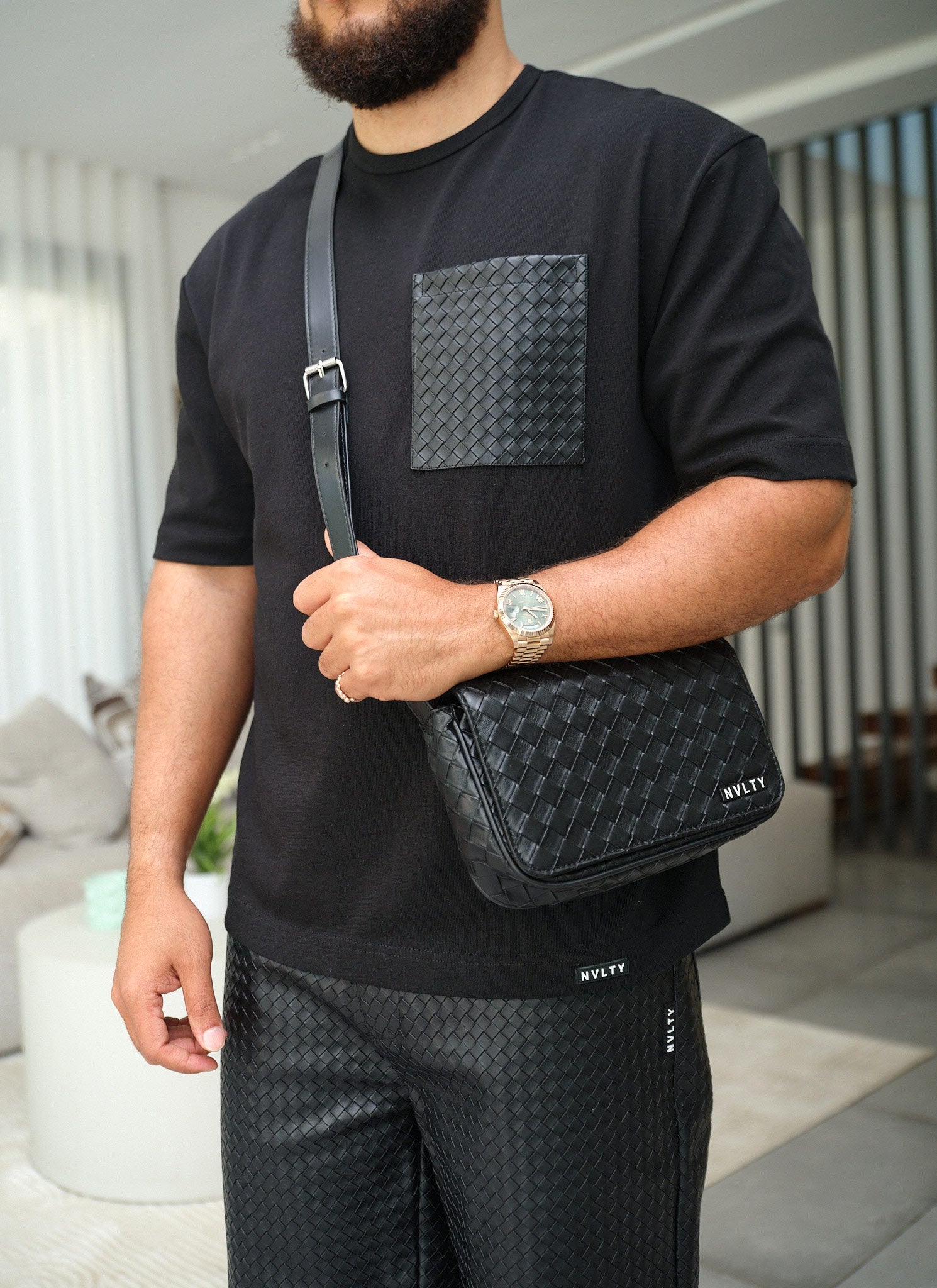 Interlock Crossbody Bag - Black