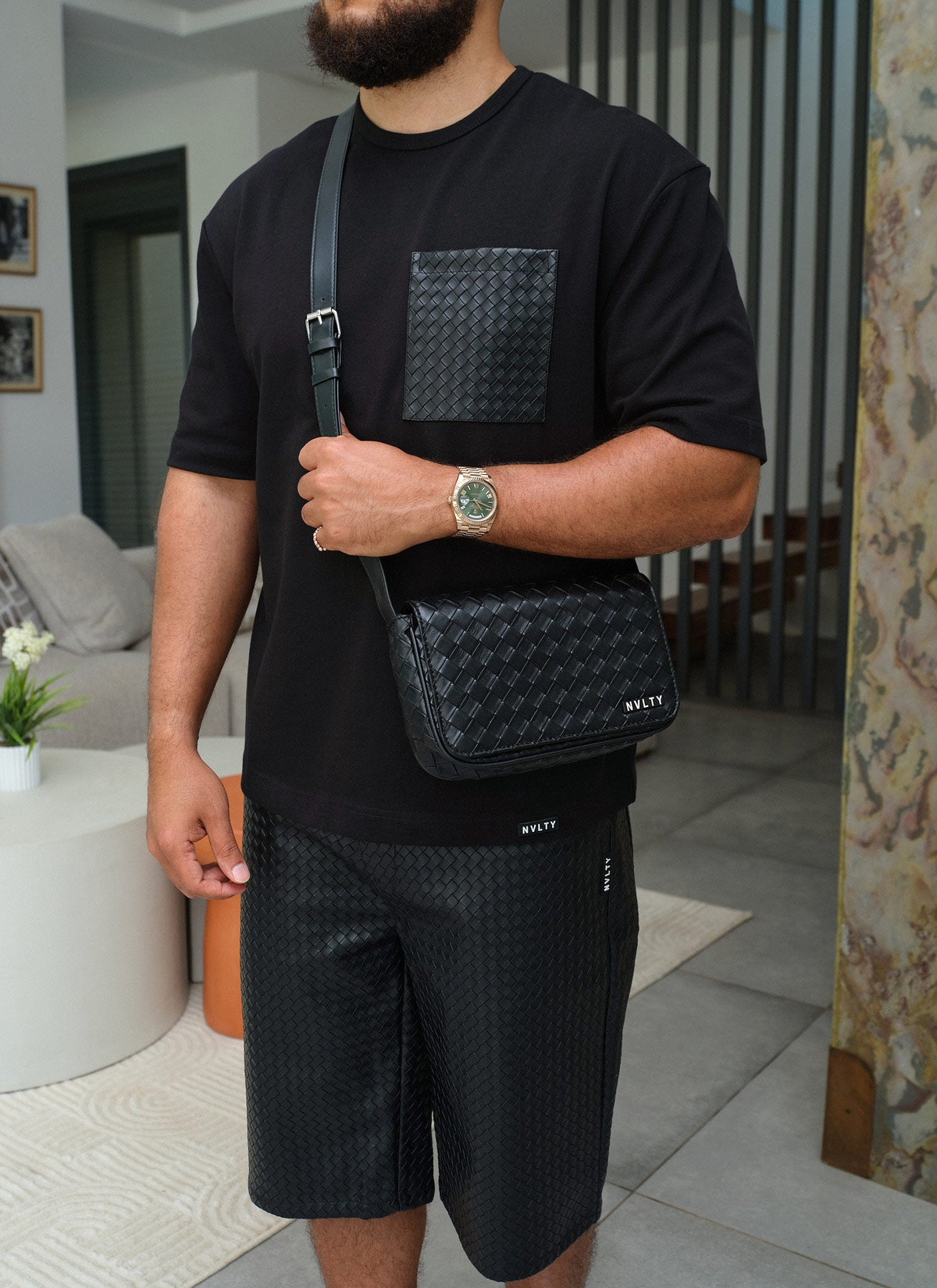 Interlock Crossbody Bag - Black