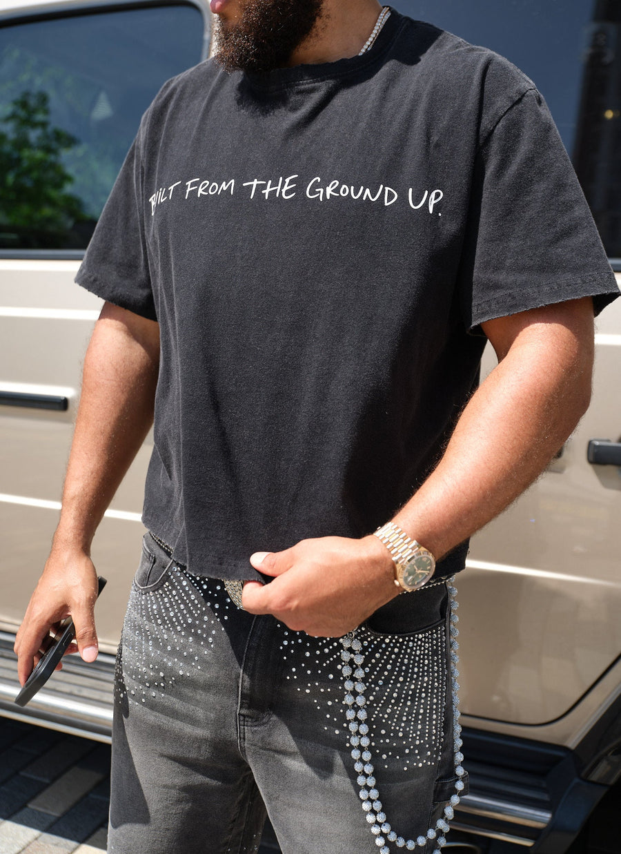 Vintage BFTGU Crop T-Shirt - Black
