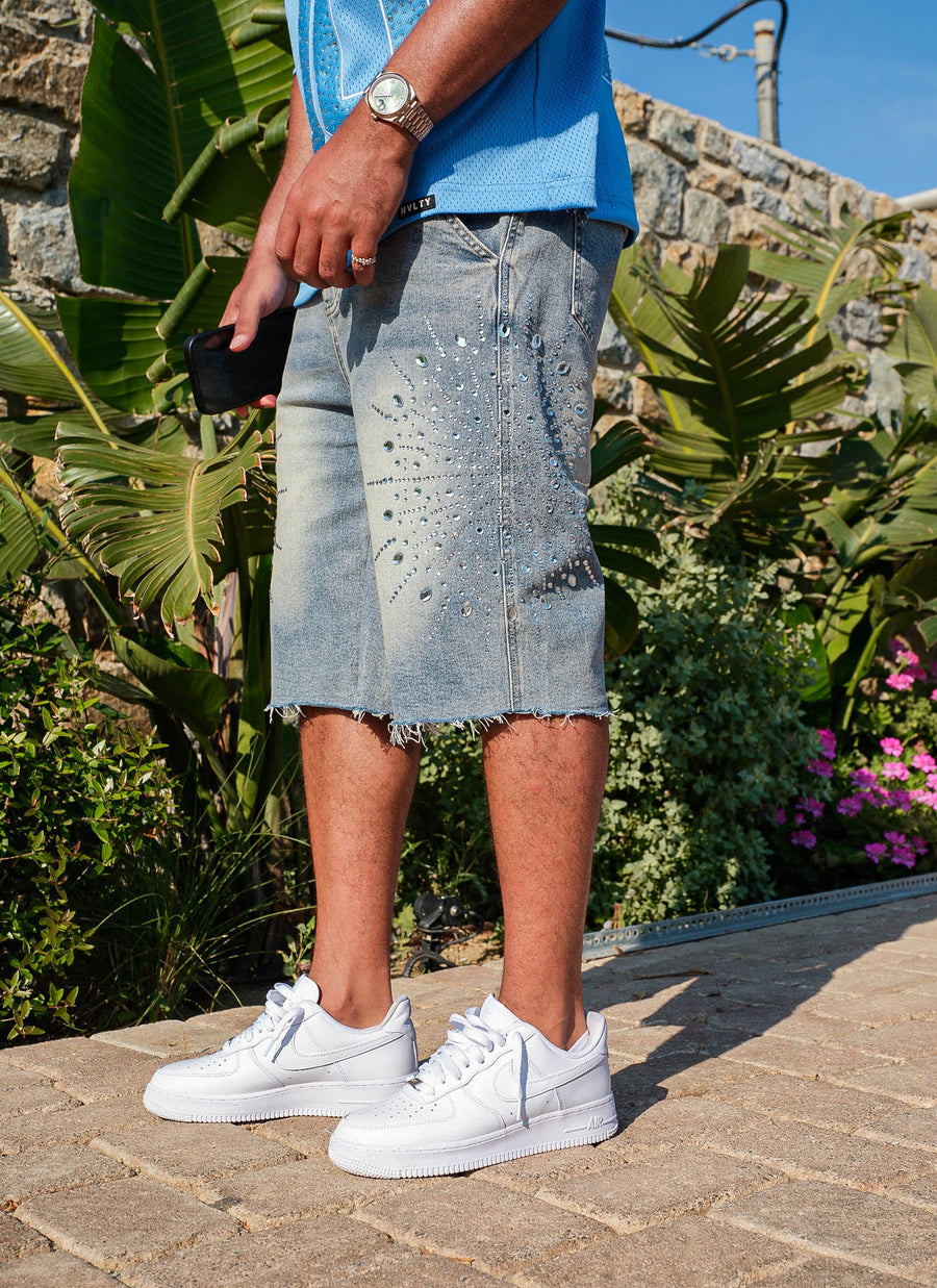 Vintage VVS Orbit Denim Shorts - Blue