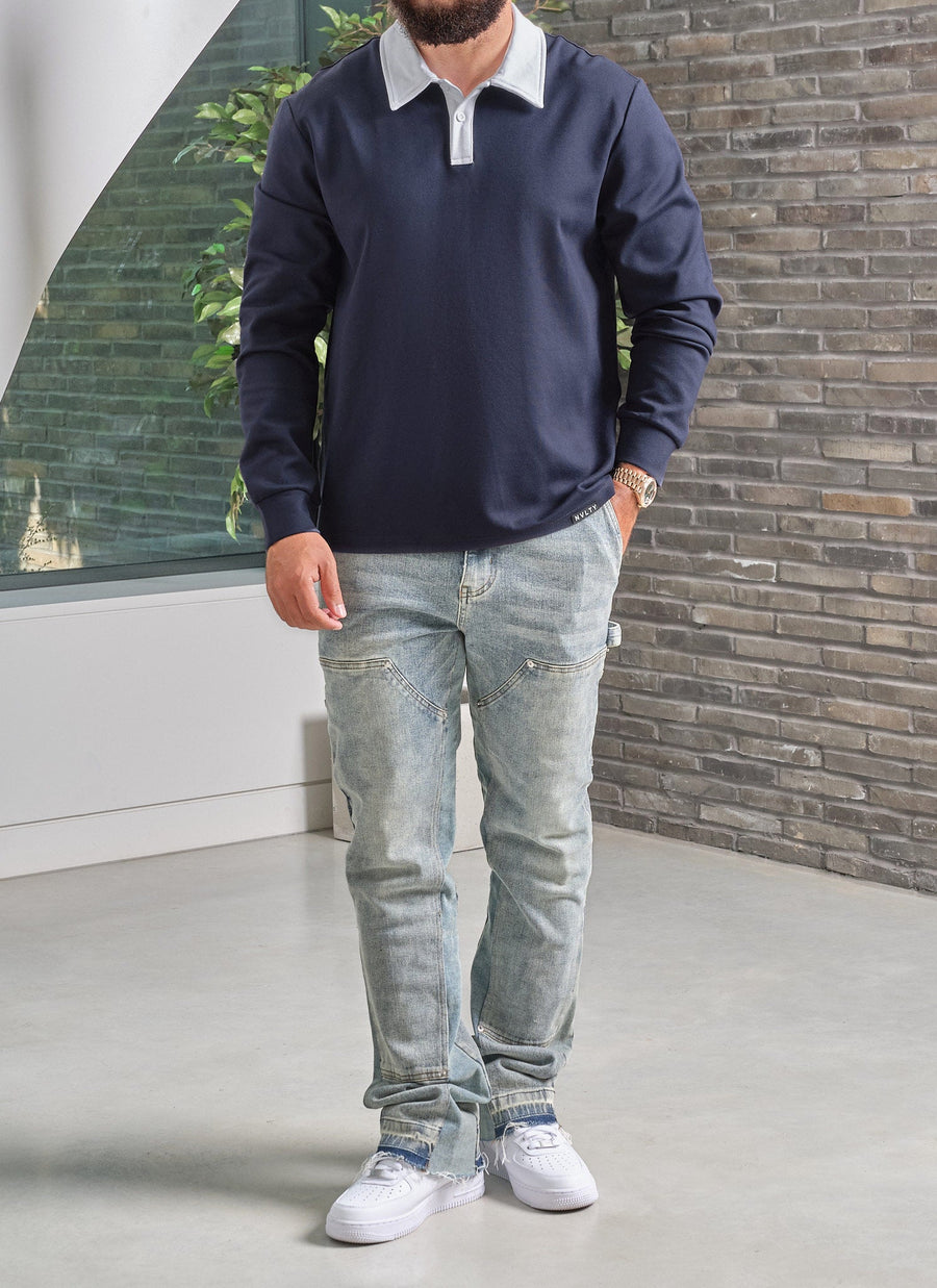 Luxe Rugby Shirt - Navy