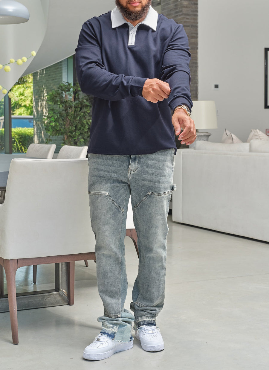 Luxe Rugby Shirt - Navy