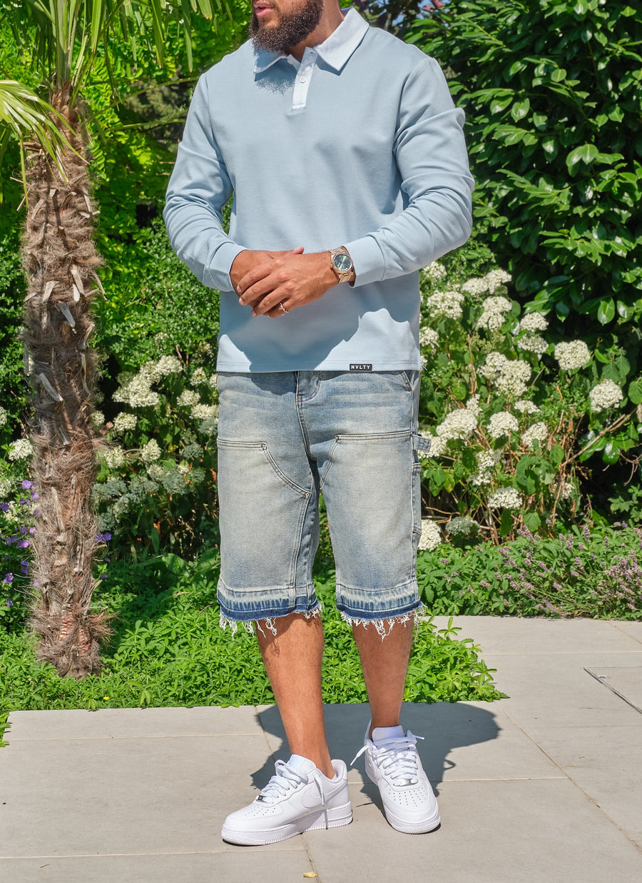 Luxe Rugby Shirt - Baby Blue