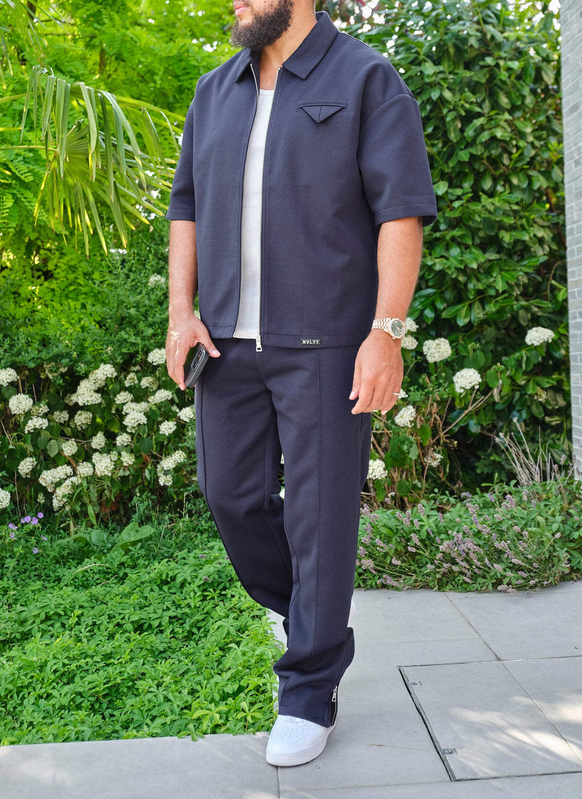 Twill Pocket Square Shirt - Navy