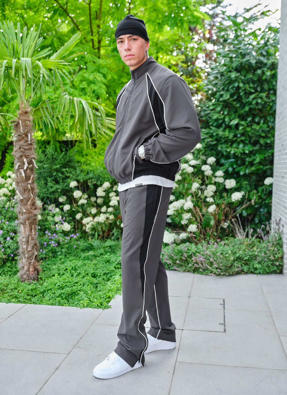 Athletic Track Pants - Grey