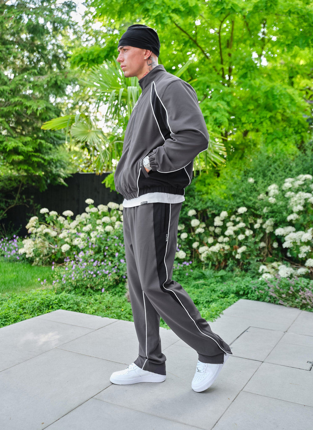 Athletic Track Pants - Grey
