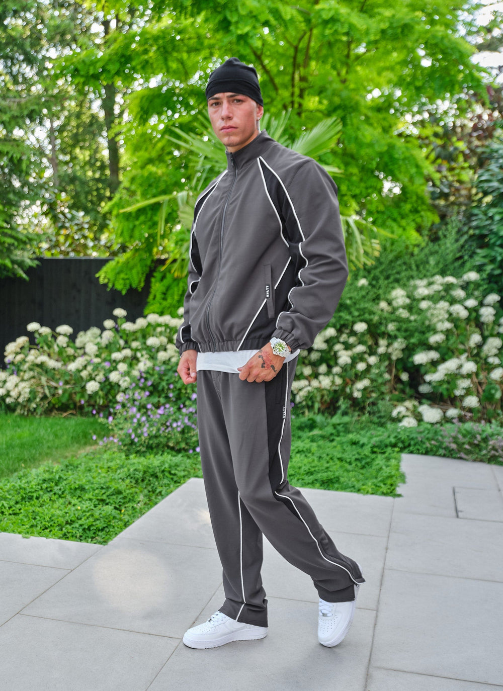 Athletic Track Pants - Grey