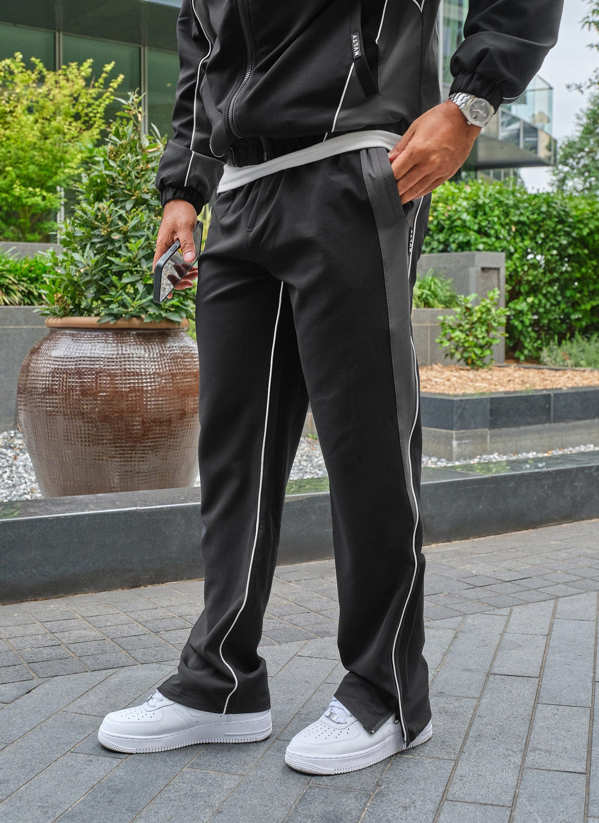 Athletic Track Pants - Black