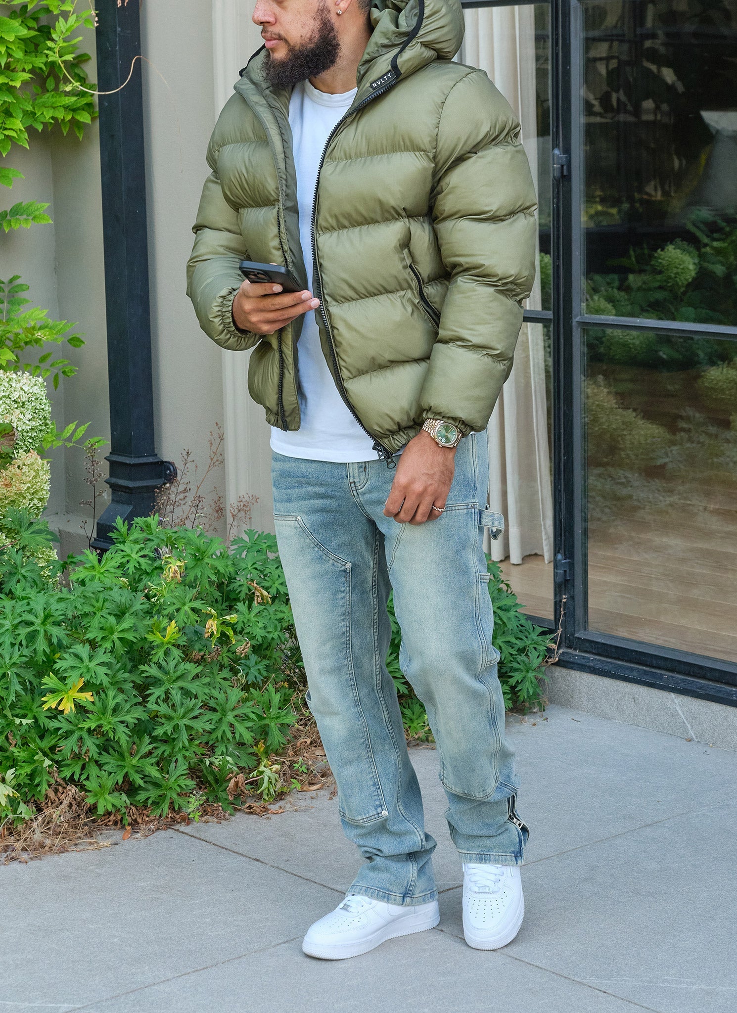 Luxe Puffer Jacket - Khaki