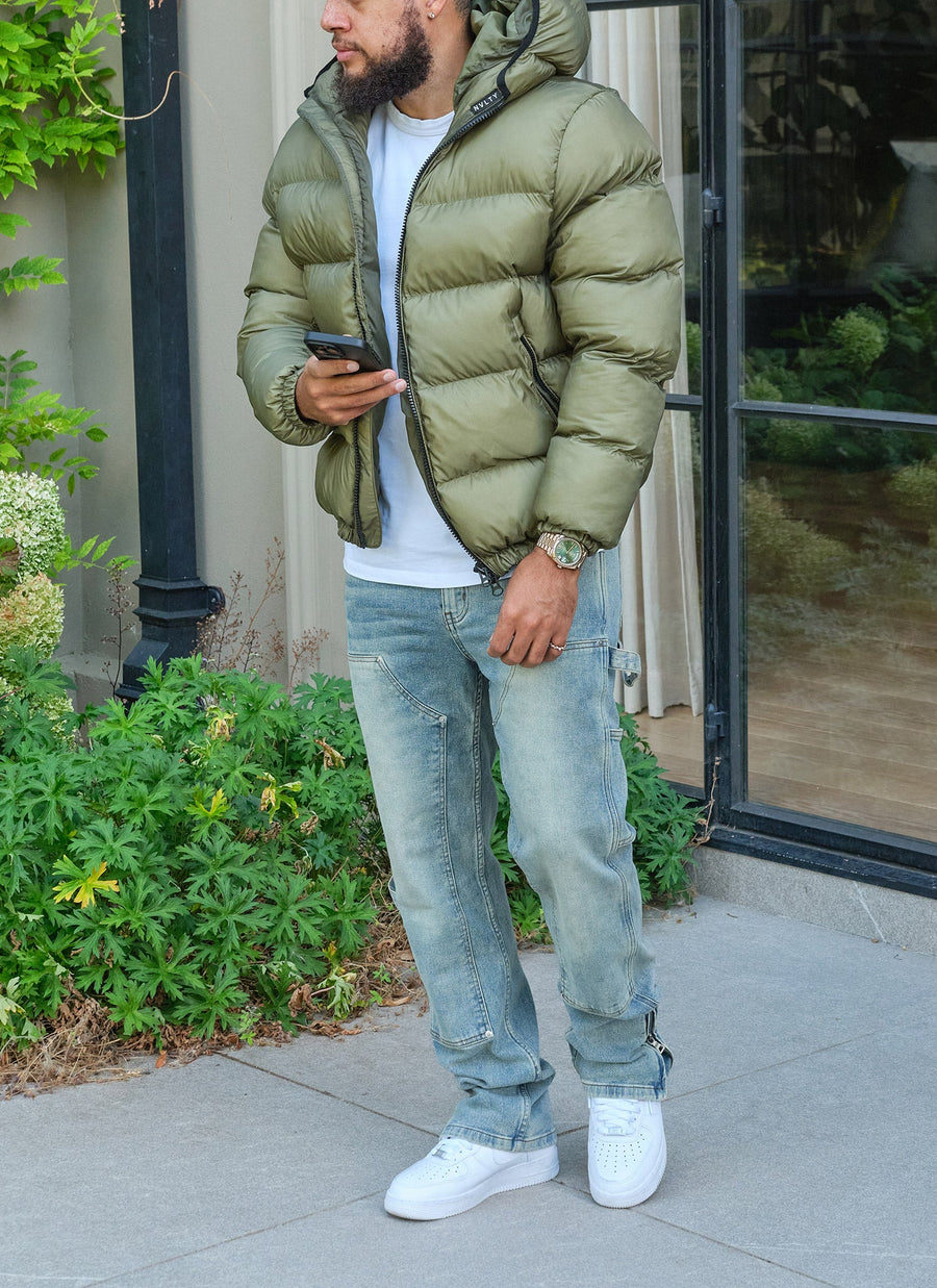 Luxe Puffer Jacket - Khaki