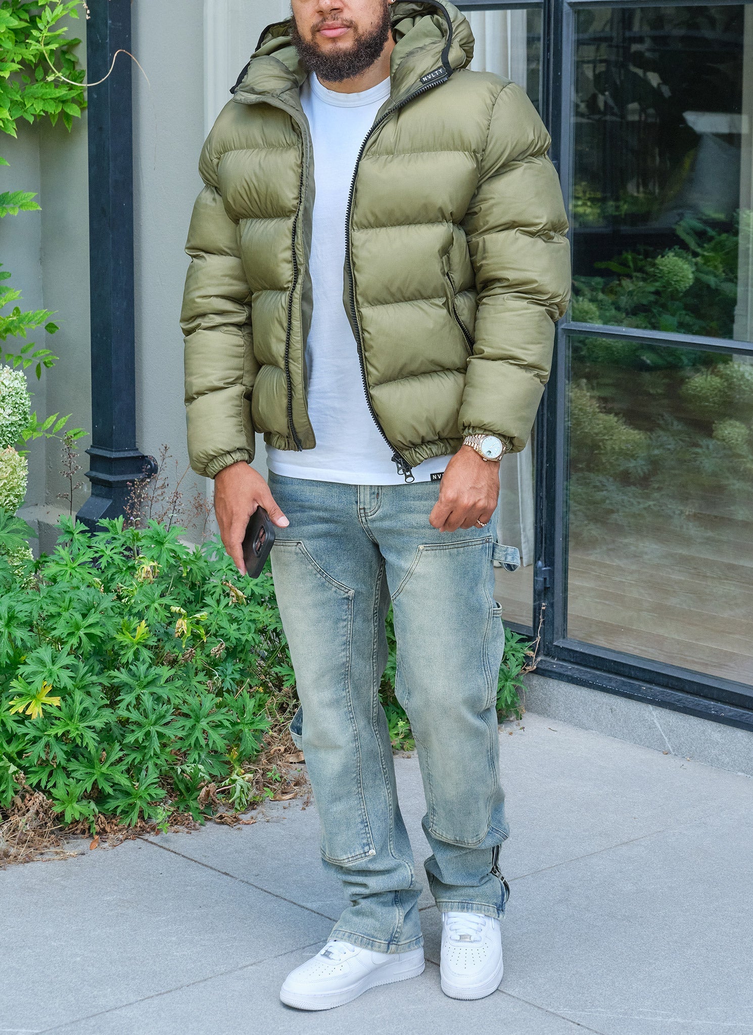 Luxe Puffer Jacket - Khaki