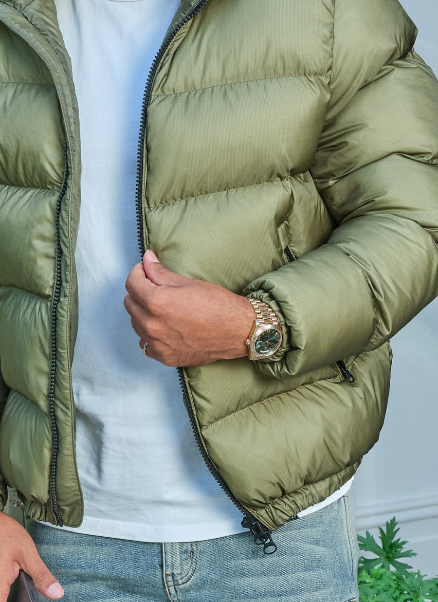 Luxe Puffer Jacket - Khaki