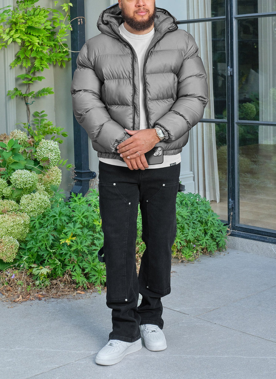 Luxe Puffer Jacket - Charcoal Grey