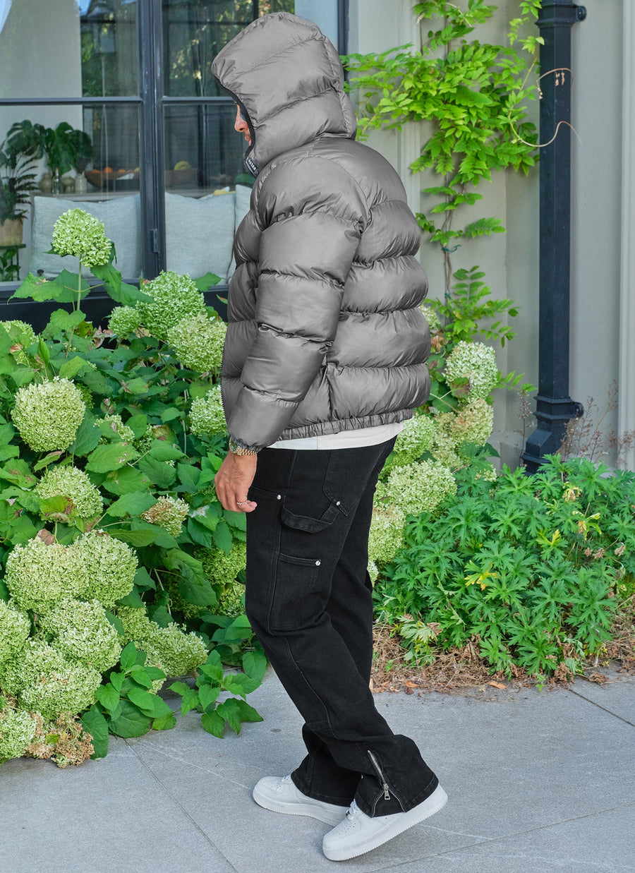 Luxe Puffer Jacket - Charcoal Grey