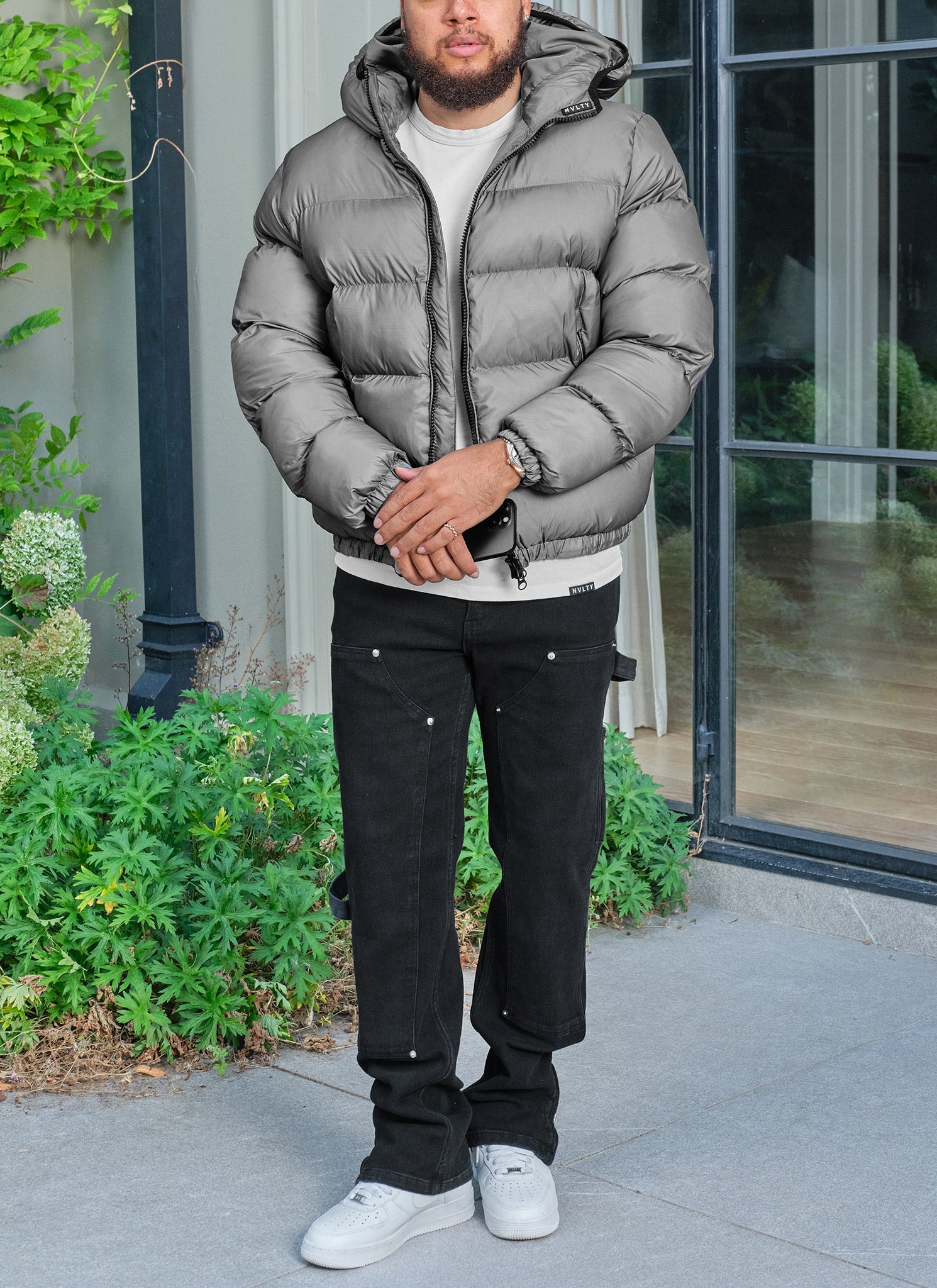Luxe Puffer Jacket - Charcoal Grey