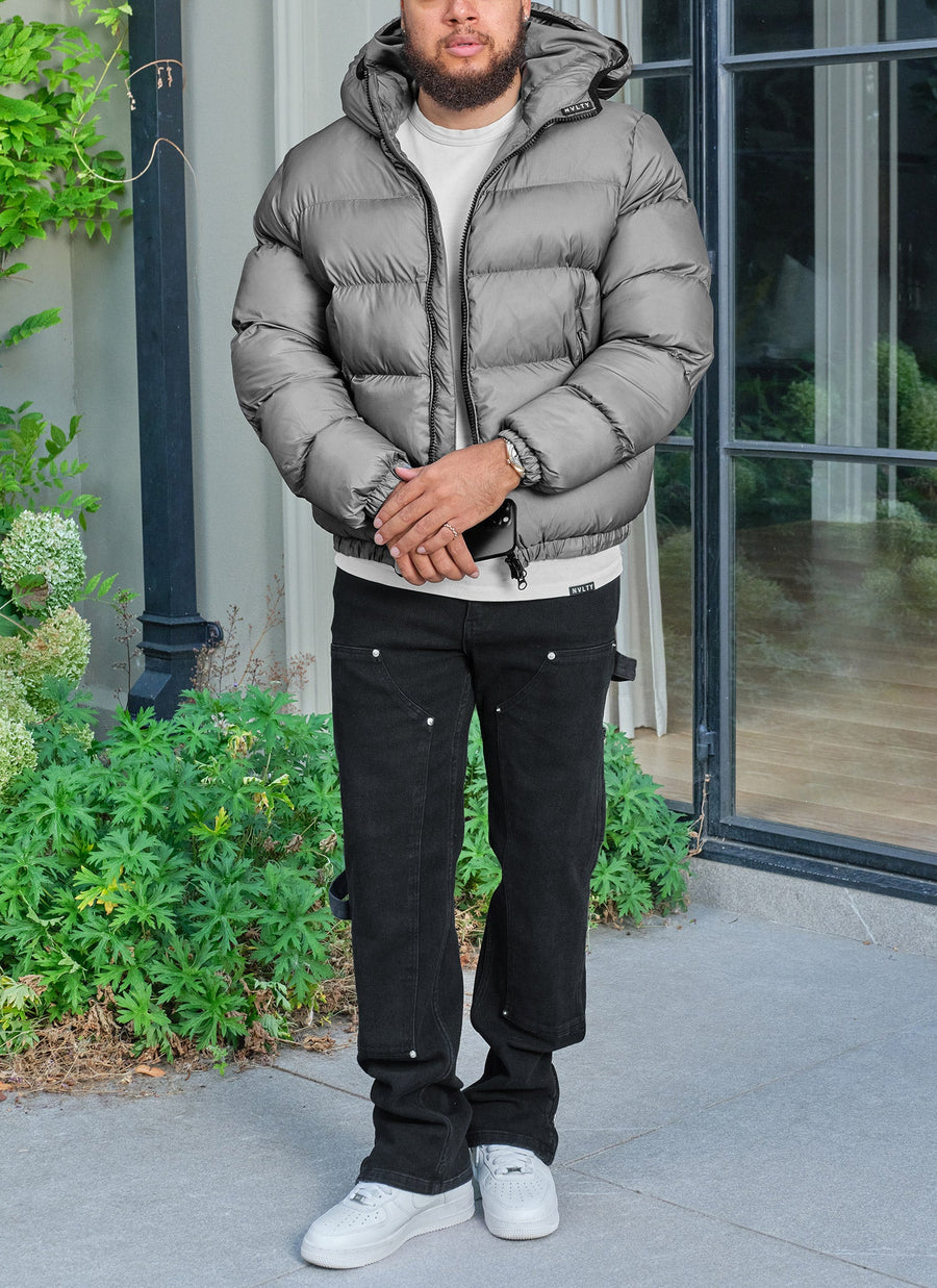 Luxe Puffer Jacket - Charcoal Grey