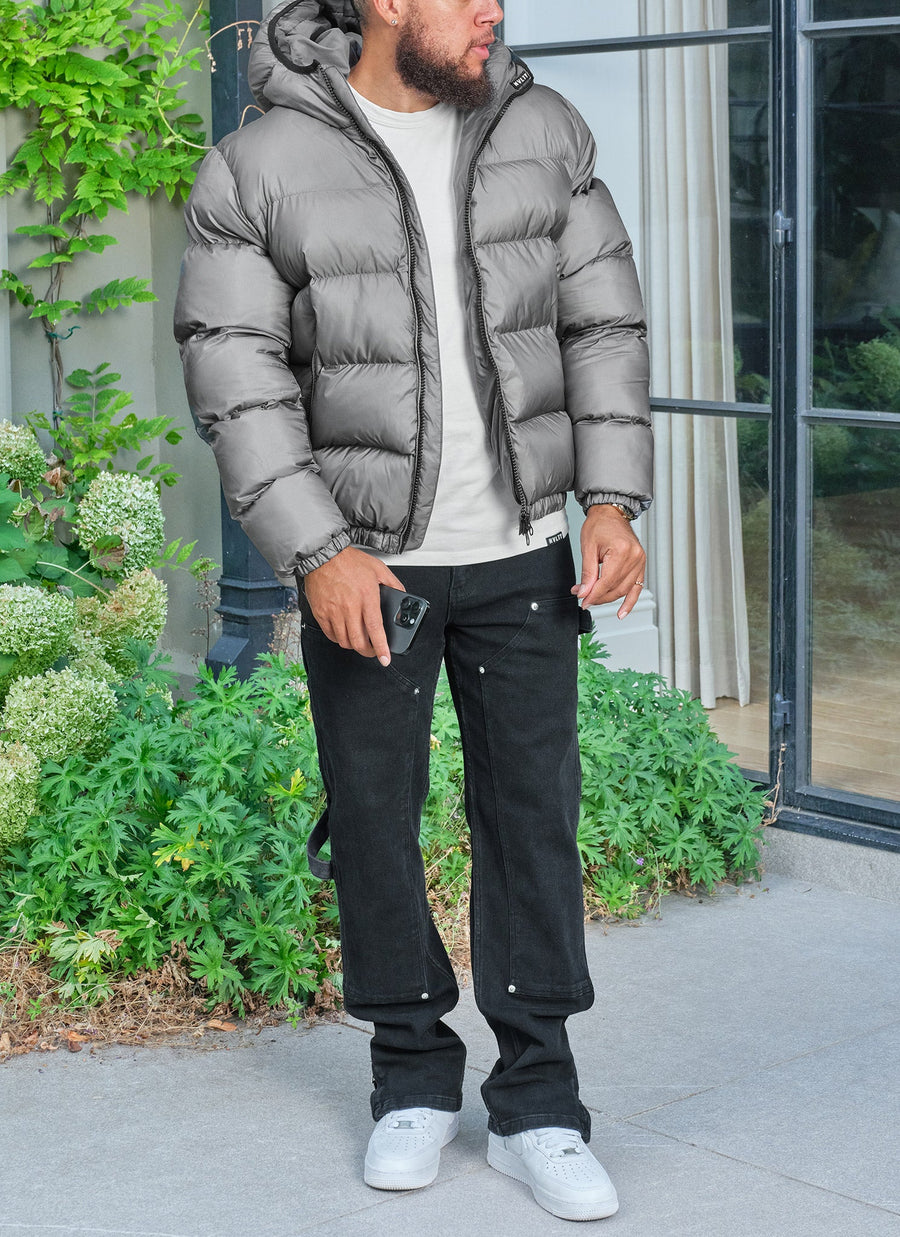 Luxe Puffer Jacket - Charcoal Grey