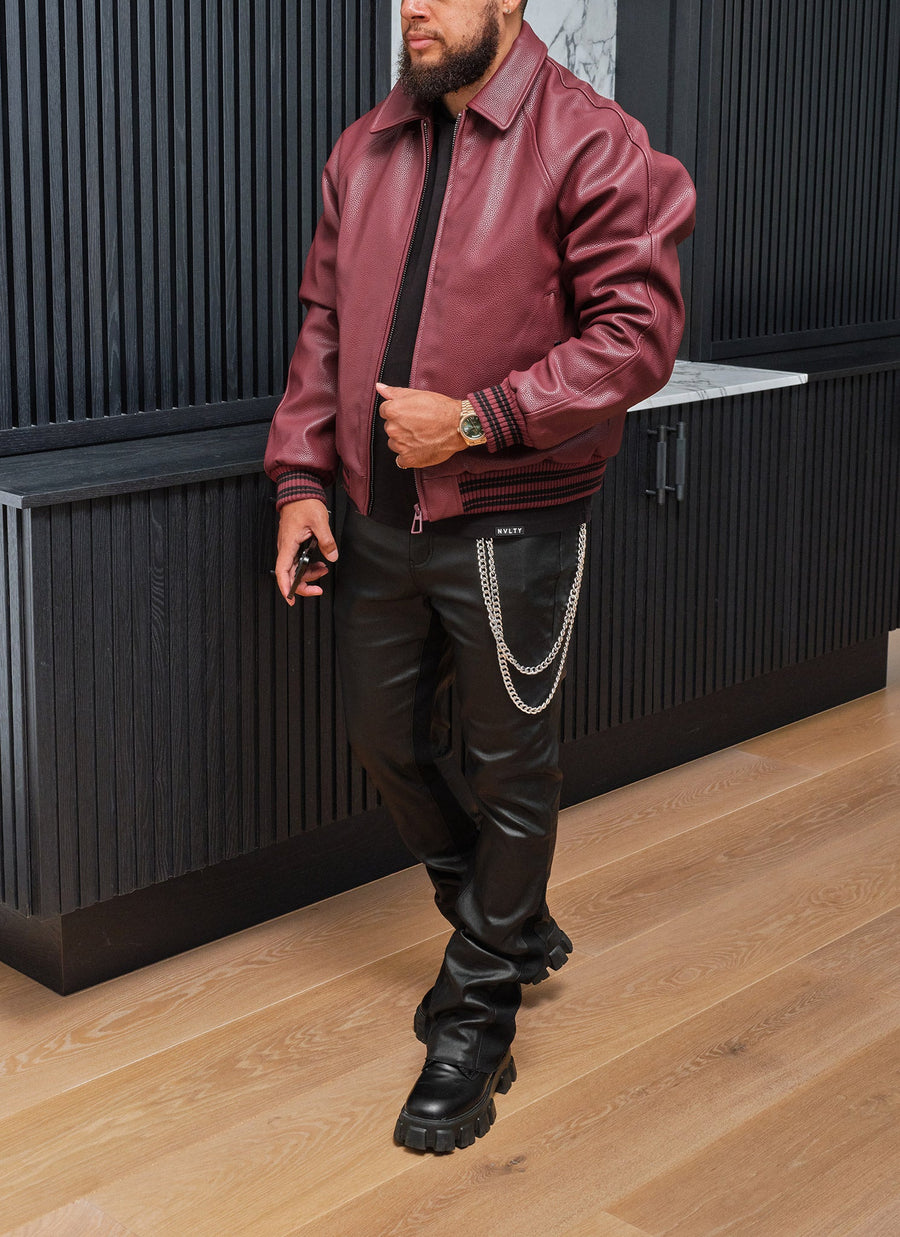 Aviator Jacket - Wine