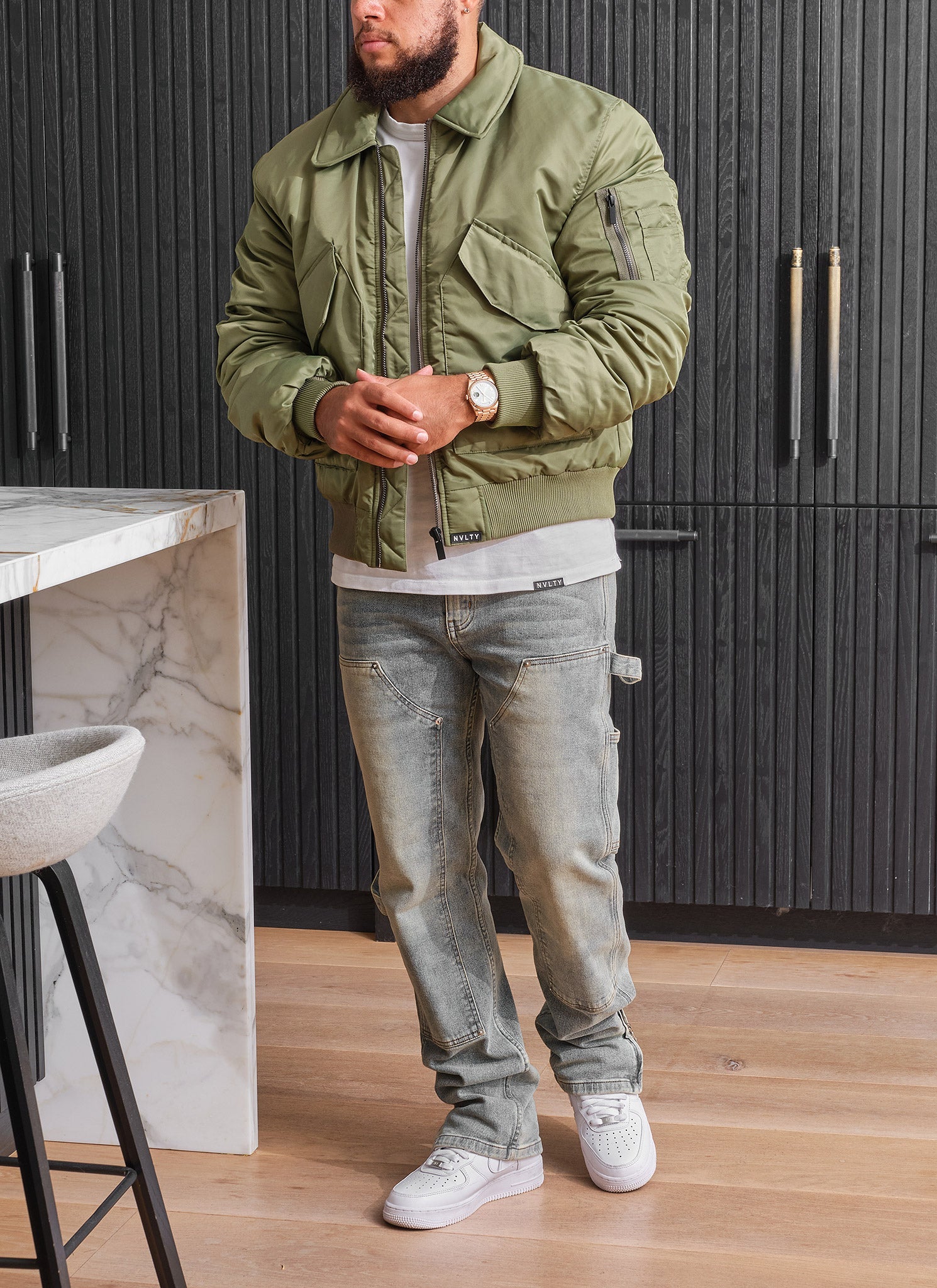 Aviator Flight Jacket - Khaki