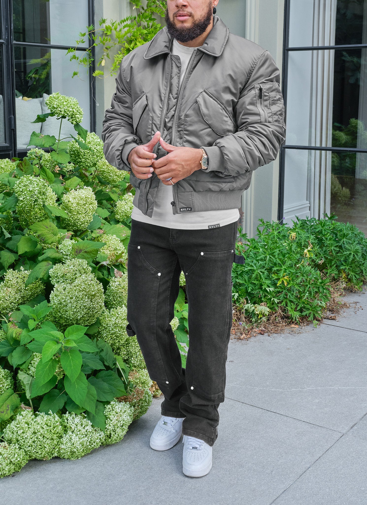 Aviator Flight Jacket - Grey