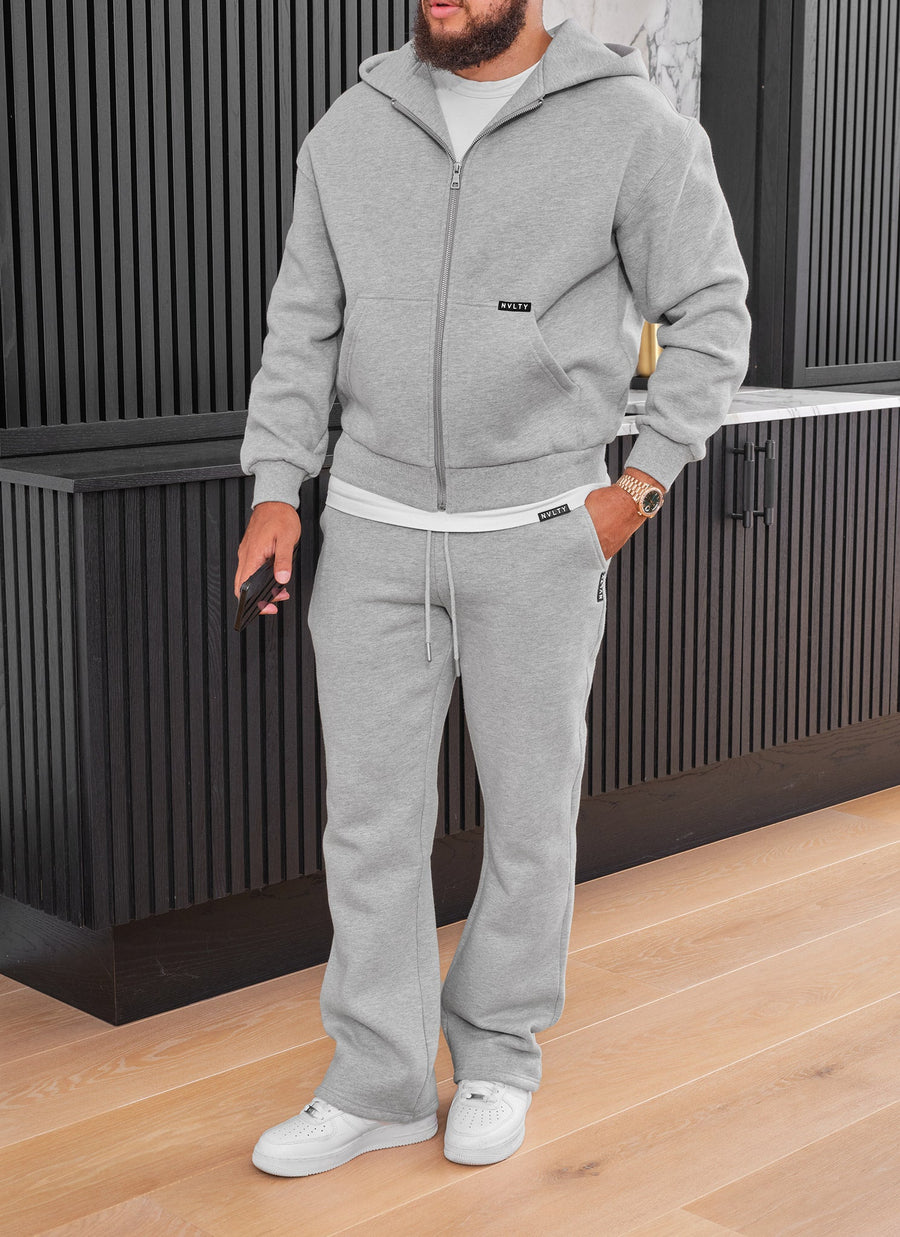 Heavyweight Luxe Zip Hoodie - Grey