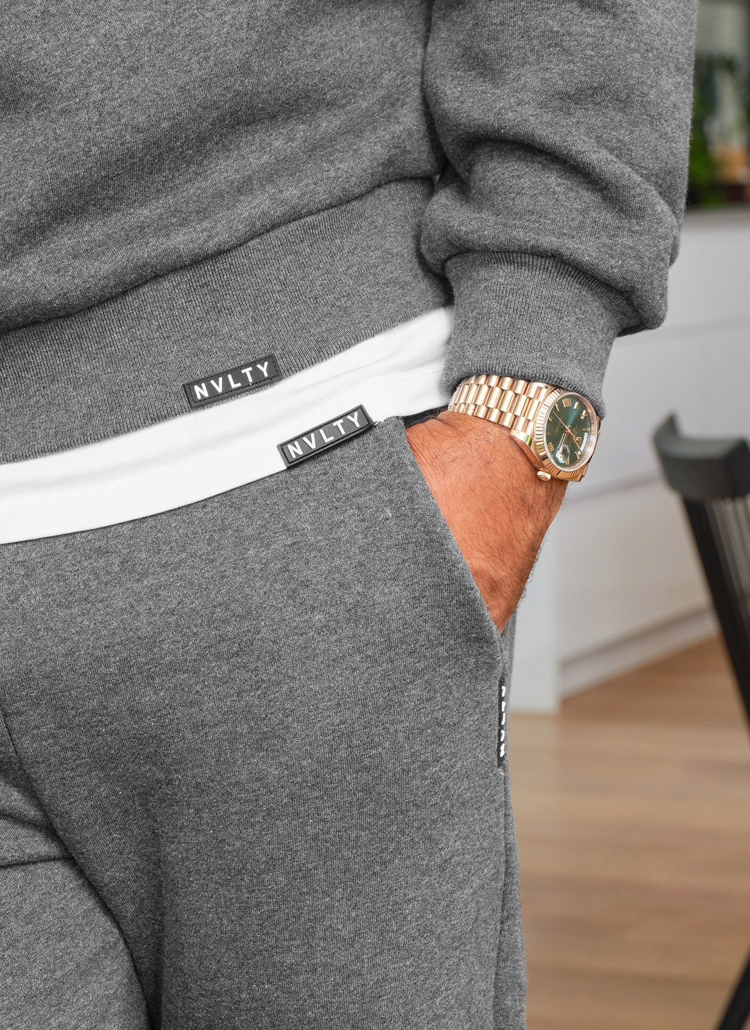 Heavyweight Luxe Quarter Zip - Charcoal Grey