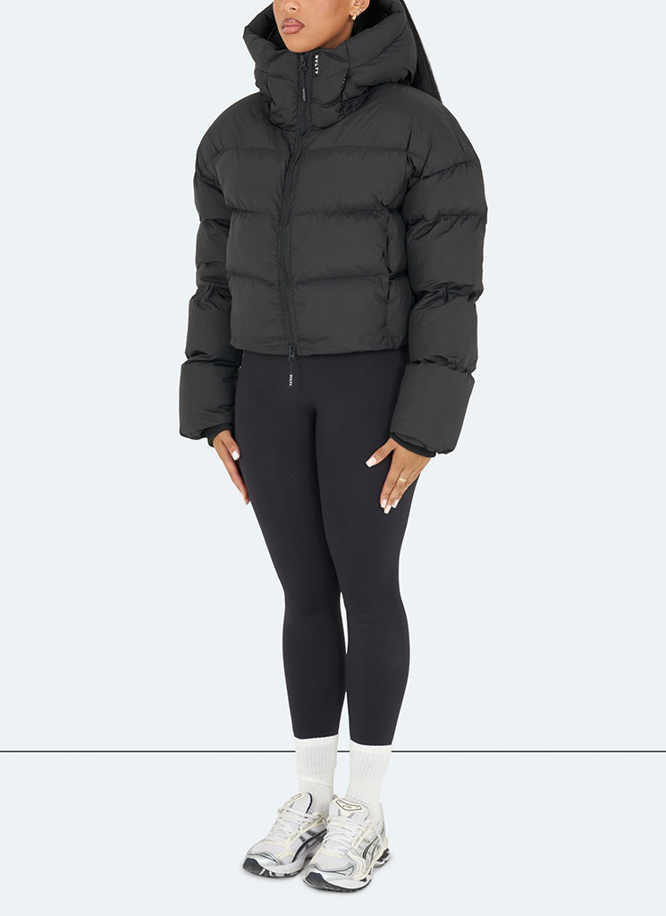 Vintage Pufferjacke - Schwarz