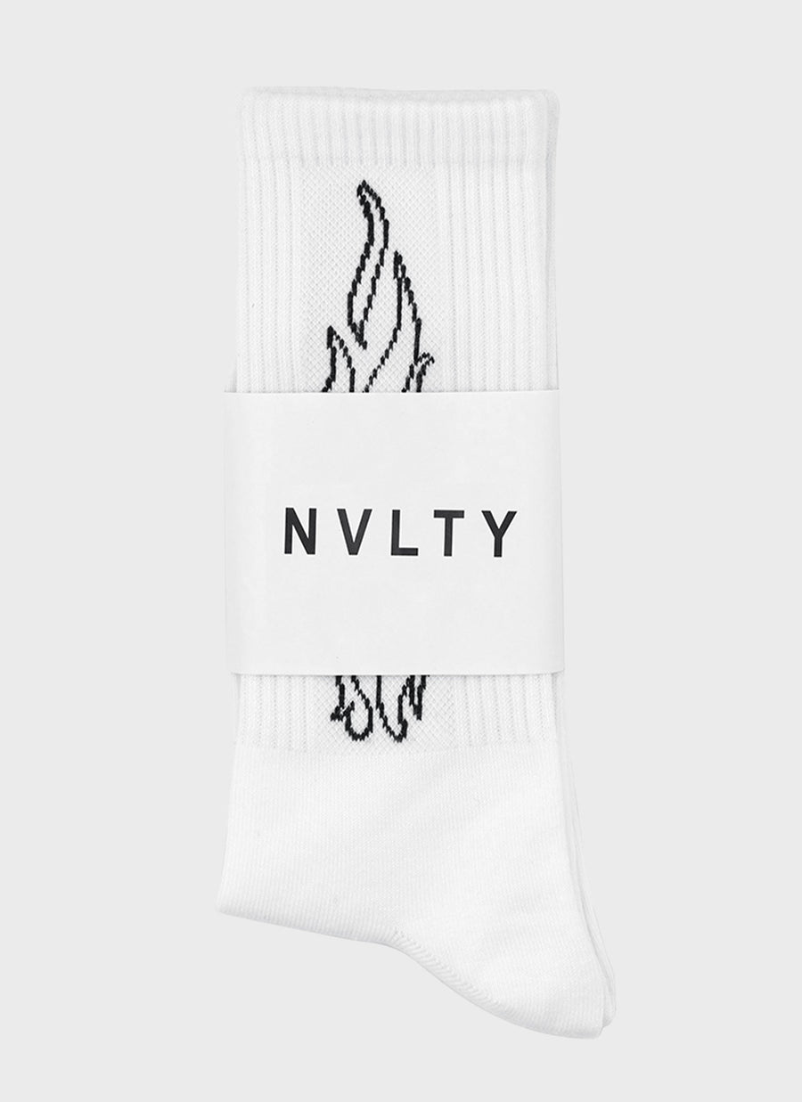 Flammensocken - Weiß