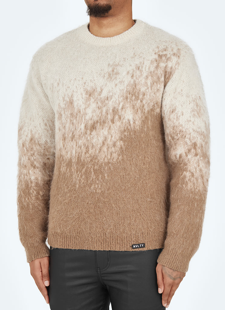 Mohair Gradient Sweater - Stone