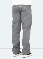 Nylon Flare Zipper Pants - Grey