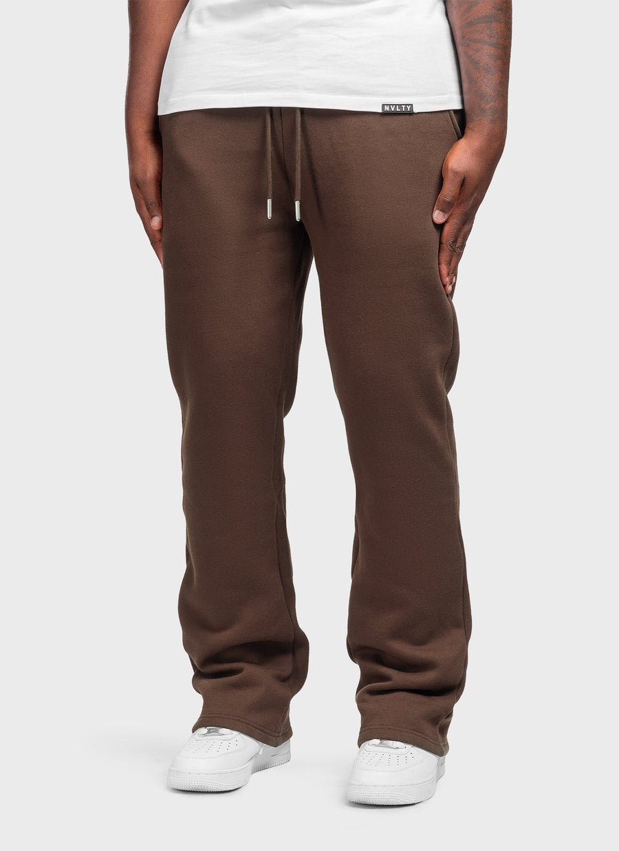 Heavyweight Luxe Flare Joggers - Brown