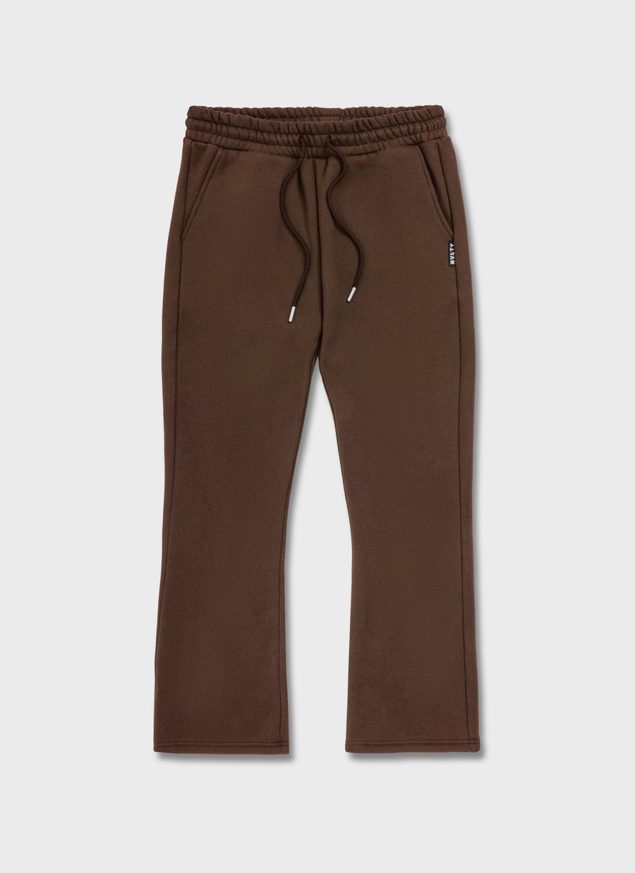 Heavyweight Luxe Flare Joggers - Brown