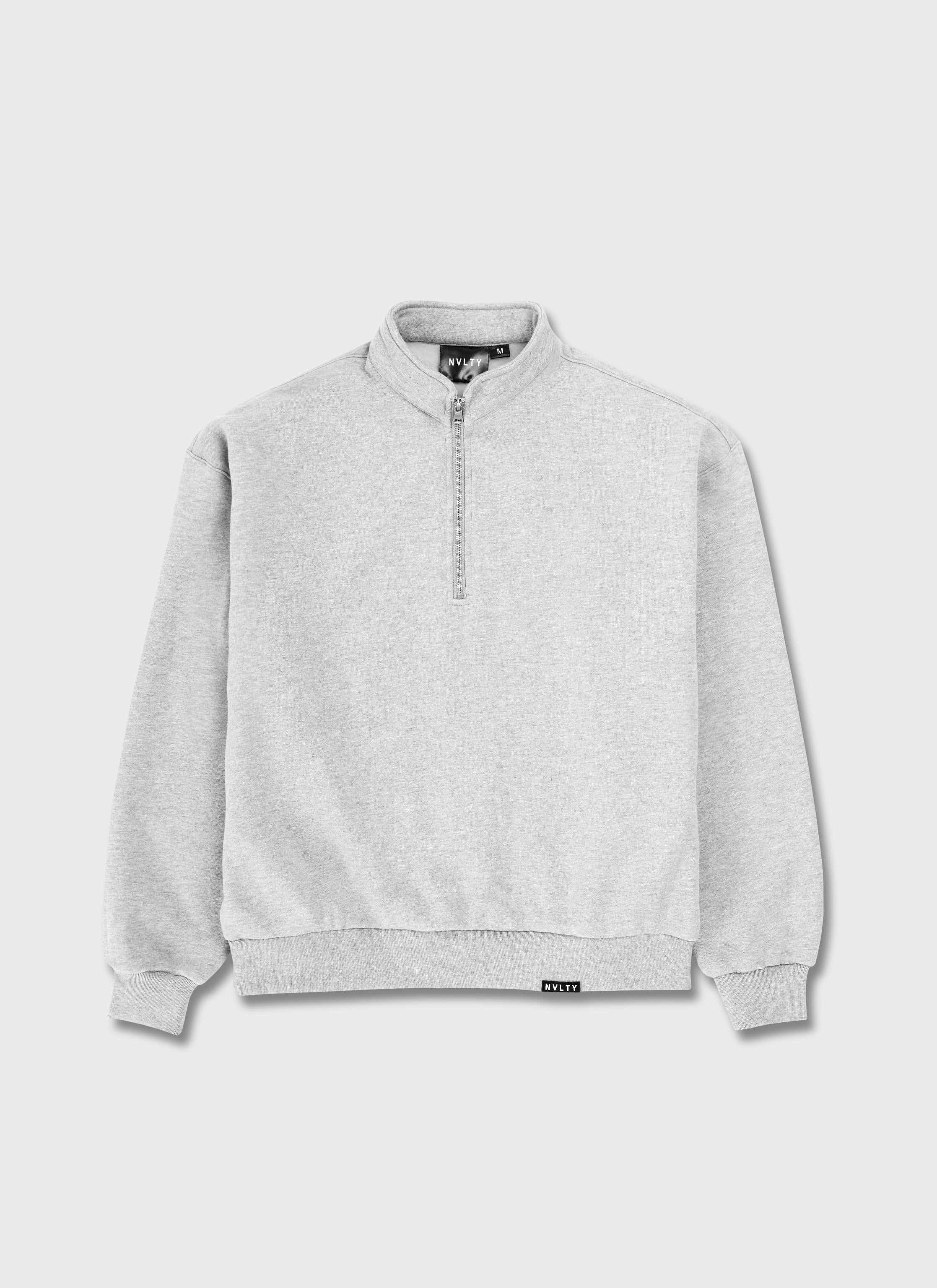 Heavyweight Luxe Quarter Zip - Grey