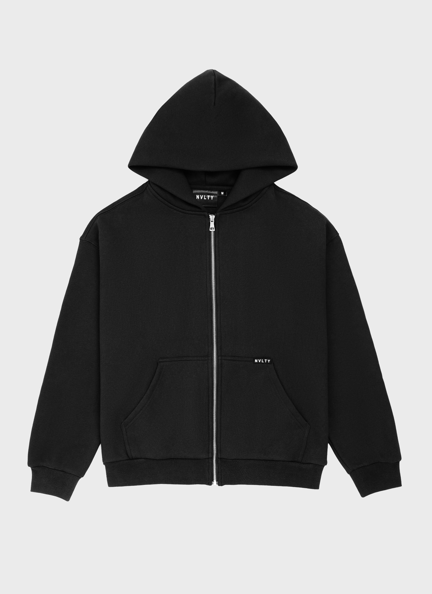 Heavyweight Luxe Zip Hoodie - Black