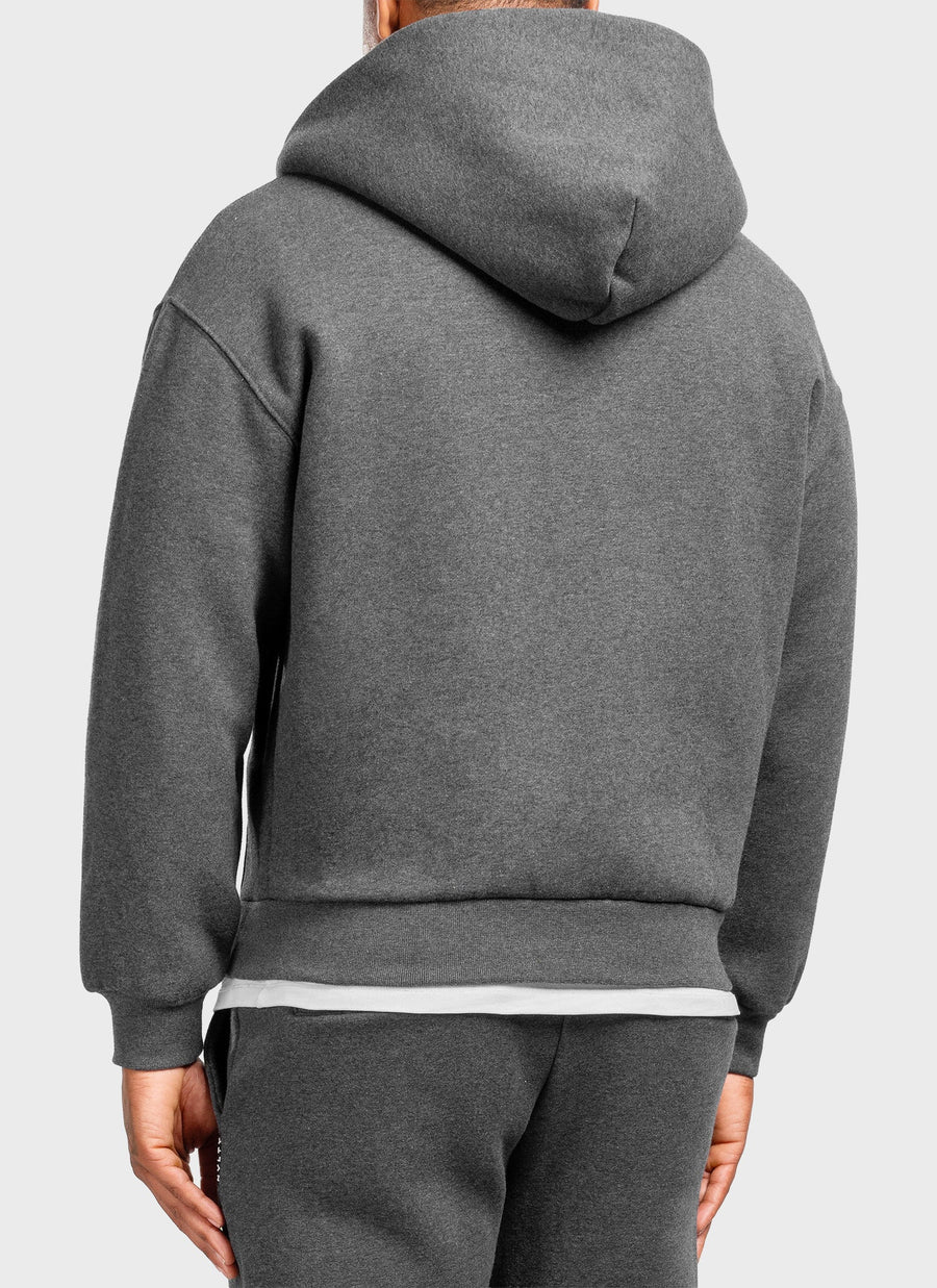 Heavyweight Luxe Zip Hoodie - Charcoal Grey