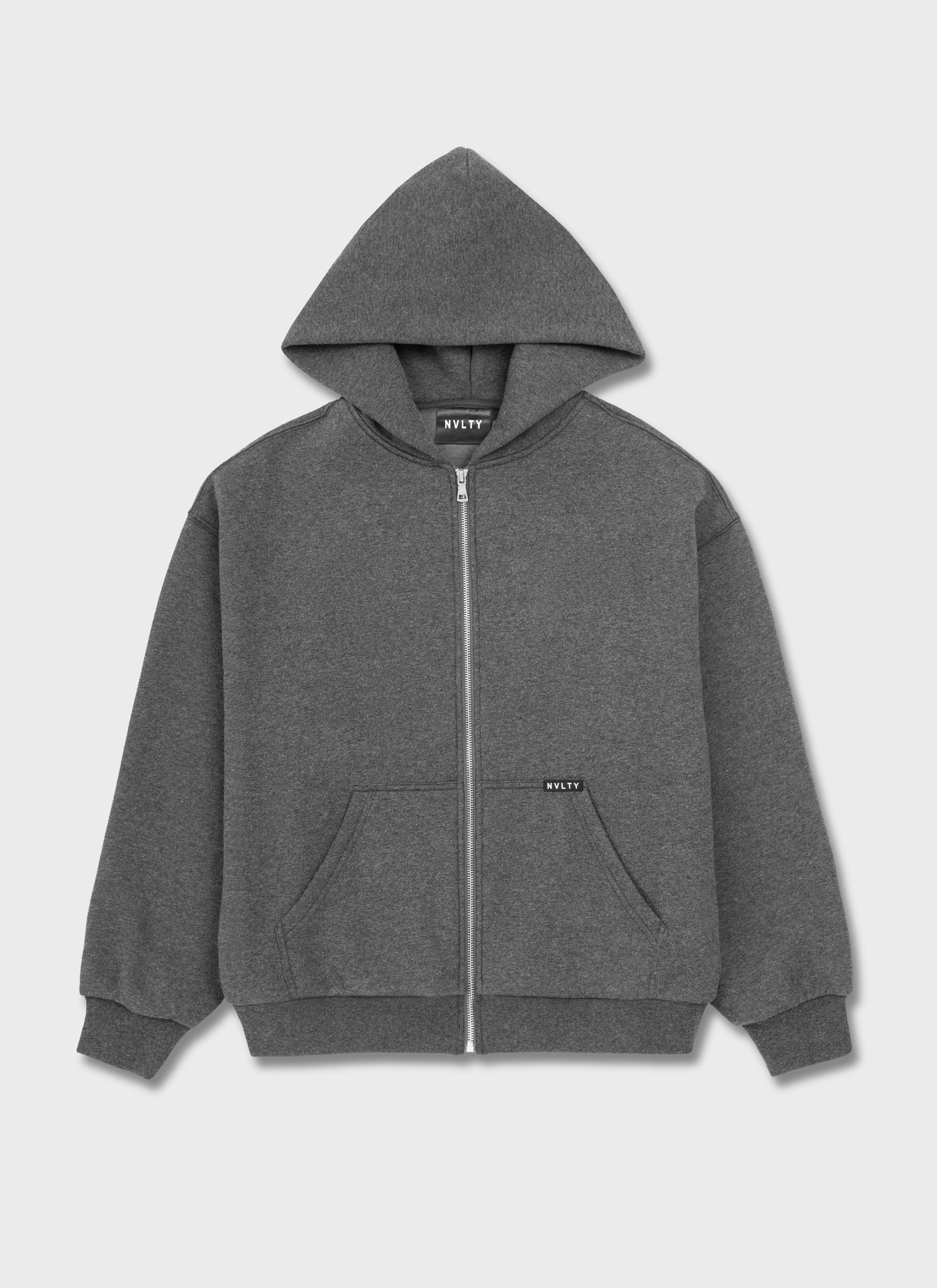 Heavyweight Luxe Zip Hoodie - Charcoal Grey