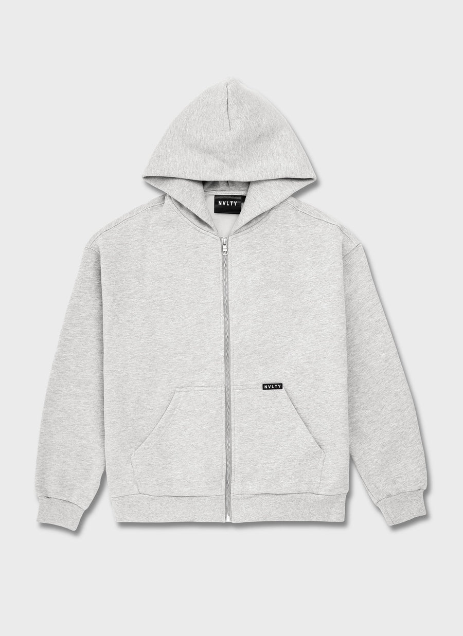 Heavyweight Luxe Zip Hoodie - Grey
