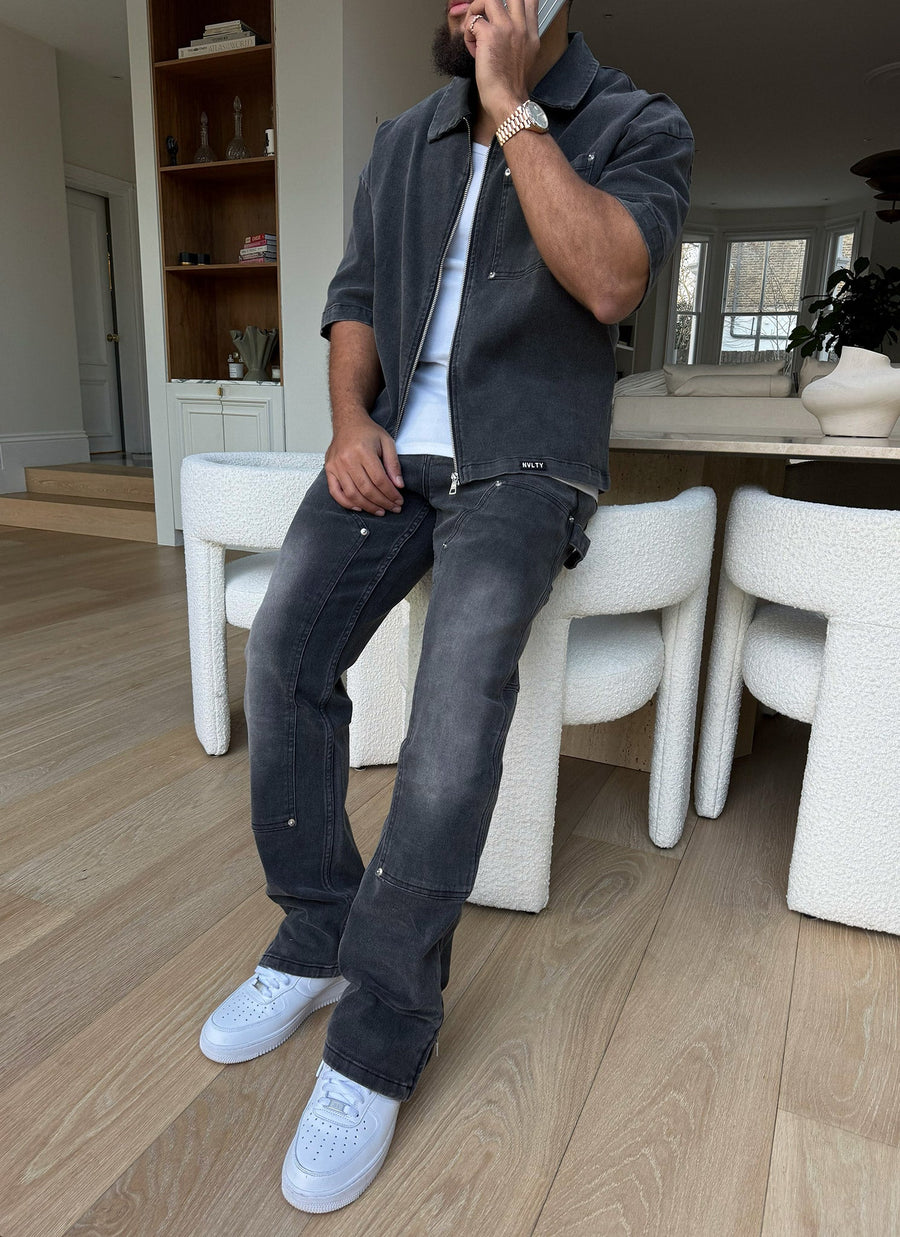 Vintage Carpenter Rivet Jeans - Grey