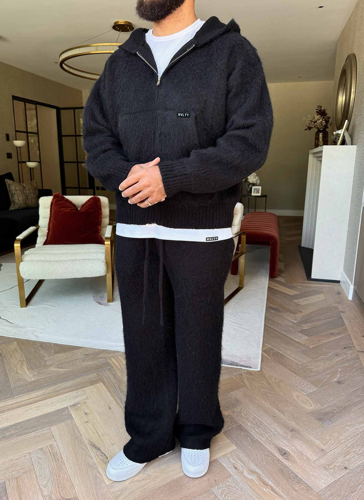 Mohair Joggers - Black