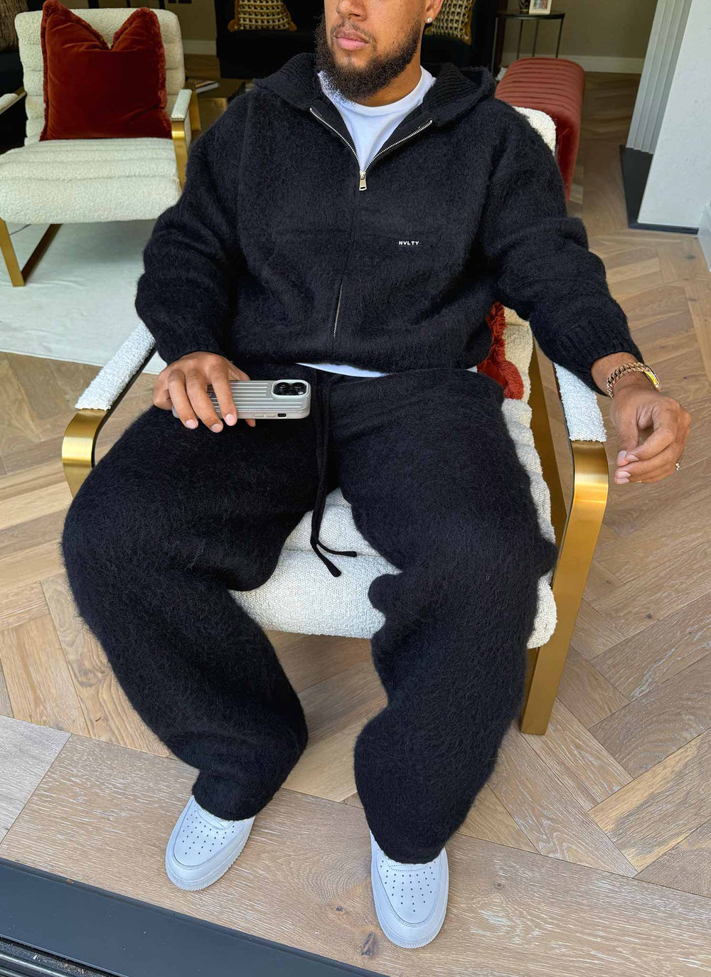 Mohair Joggers - Black