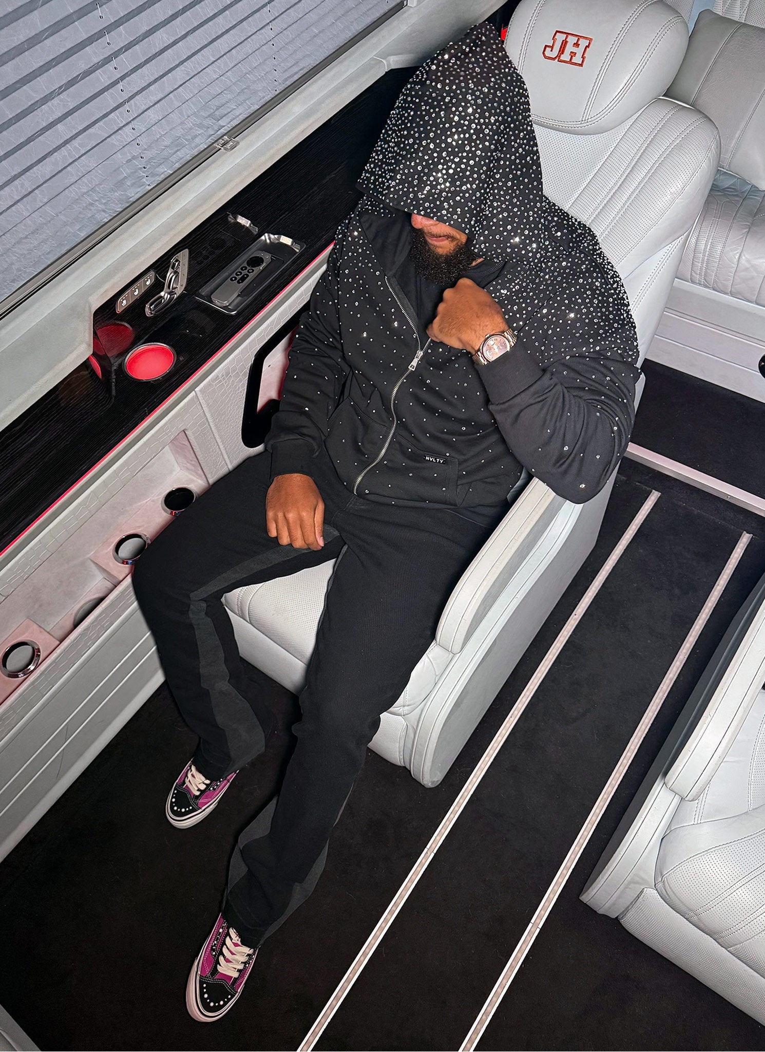 Vintage Flooded VVS Zip Hoodie - Black