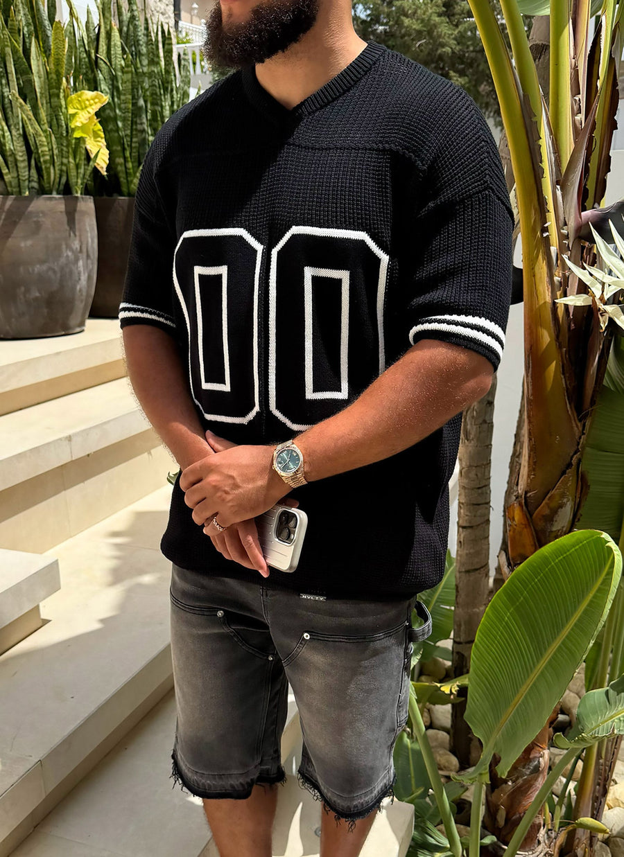 Knitted Members Jersey - Black