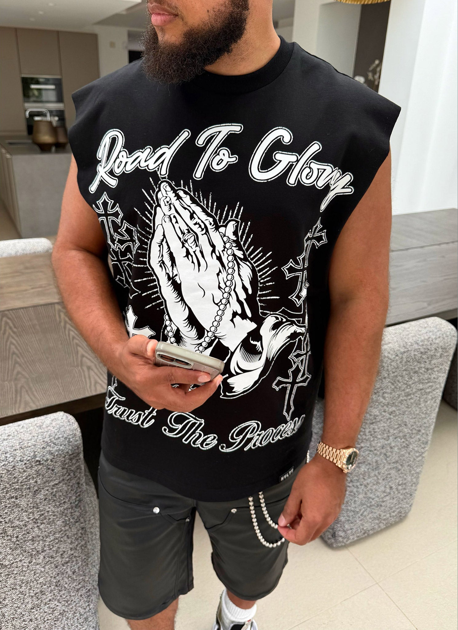 Road To Glory Sleeveless T-Shirt - Black