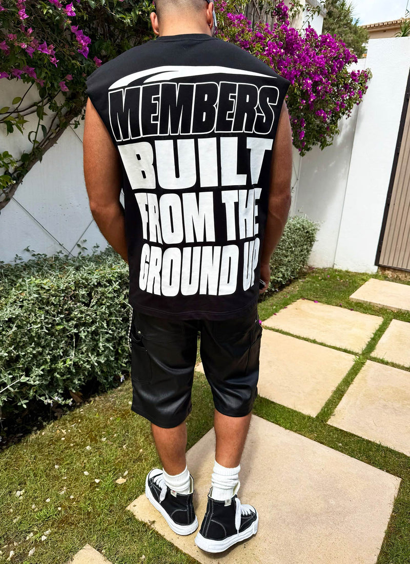 Members Eagle Sleeveless T-Shirt - Black