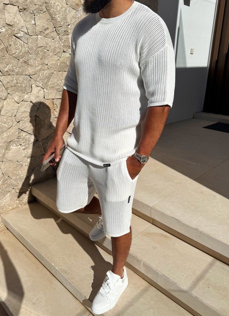 Knitted Shorts - Ivory