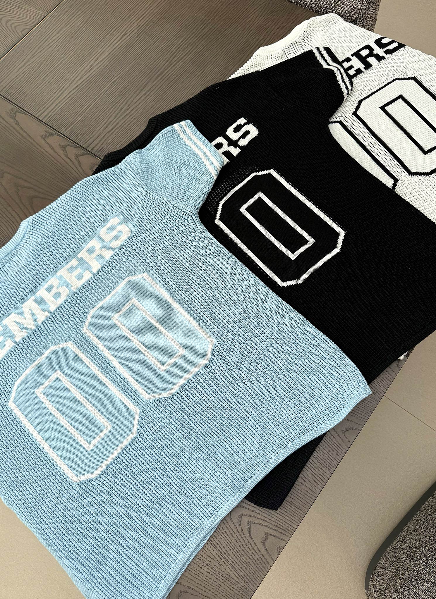 Knitted Members Jersey - Baby Blue