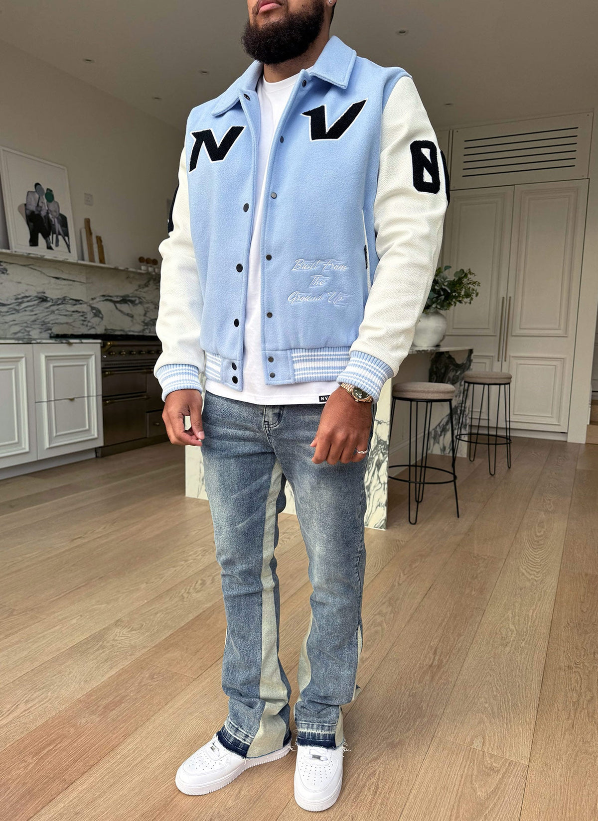 All Star Varsity Jacket - Baby Blue