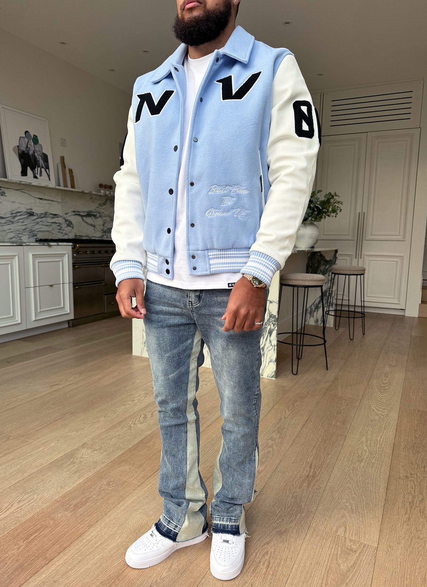 All Star Varsity Jacket - Baby Blue